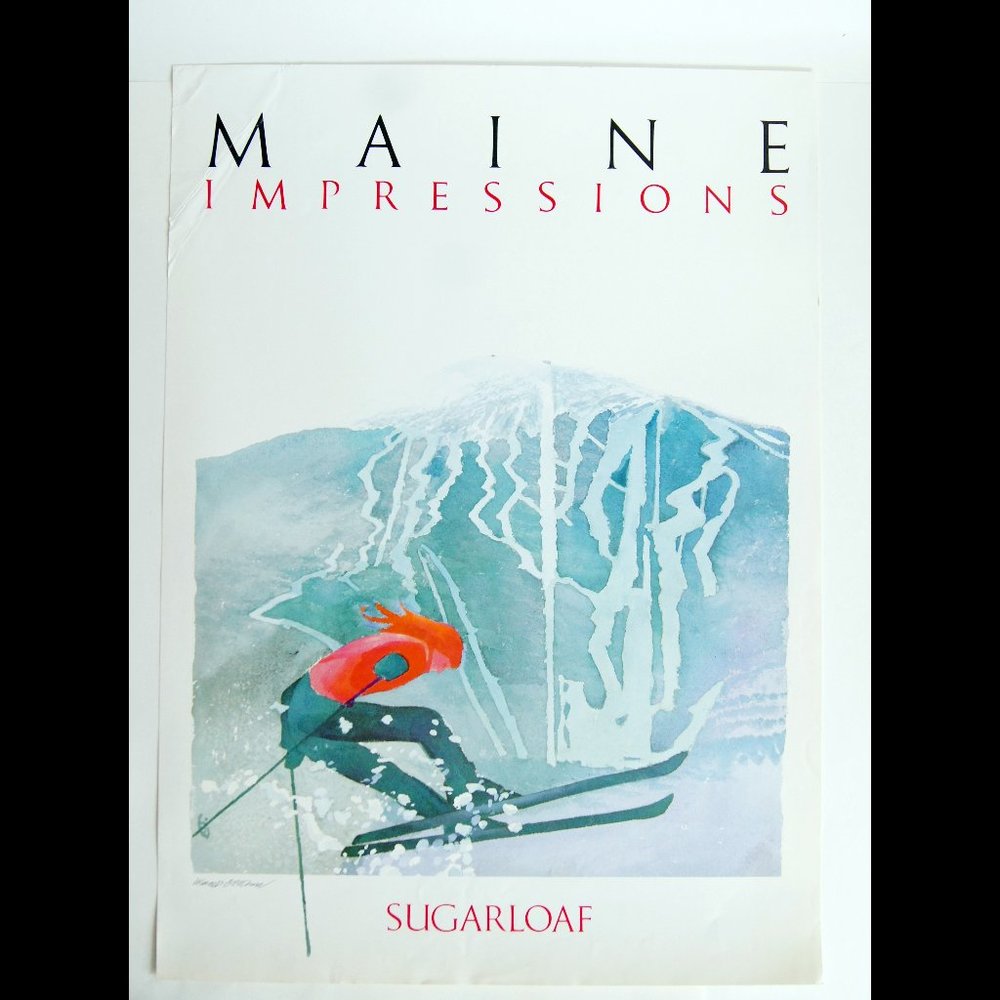 Maine Impressions Series poster - SUGARLOAF, Maine